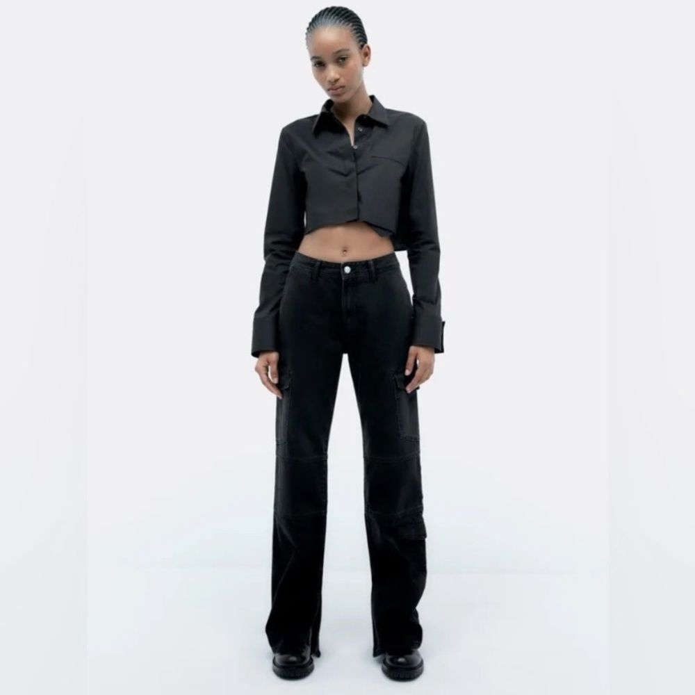 Zara Split Cargo Jeans